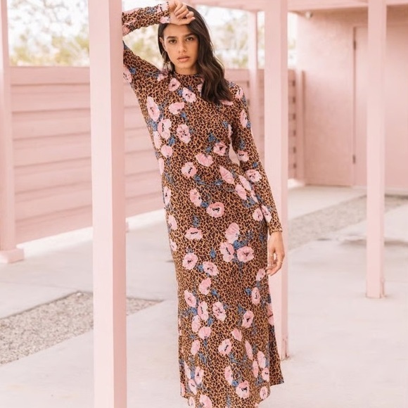 Free People Retro Romance Midi Dress - Picture 1 of 7